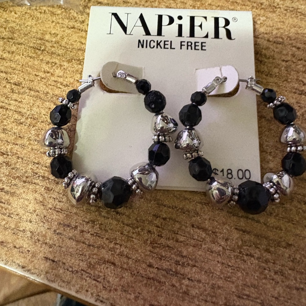 S8 Vintage Napier silver hoops